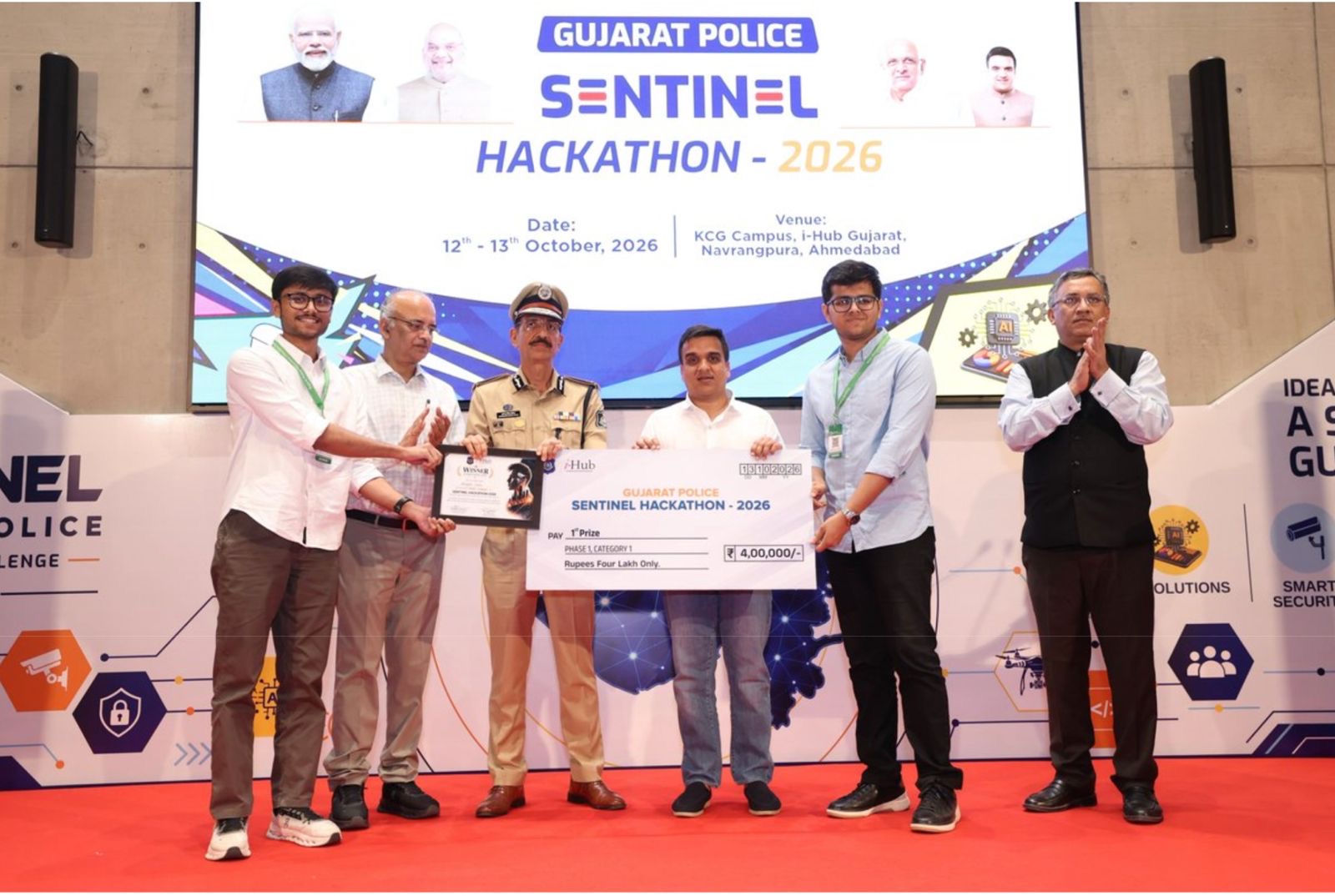 Redapto Wins First Prize in Gujarat Police Sentinel Hackathon 2026, Bags ₹4 Lakh Award